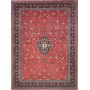 Tappeto Sarough Persia Medaglione Rosso Blu 290x400 Cm