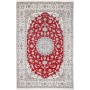 Tappeto Nain Kashmar Persia Medaglione Rosso Avorio 200x300
