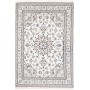 Tappeto Nain Kashmar Persia Medaglione Avorio Blu 165x243 Cm