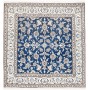 Tappeto Nain Kashmar Persia Floreale Blu Crema 195x203 Cm