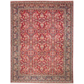 Tappeto Kerman Persia Floreale Rosso Blu Crema 288x380 Cm