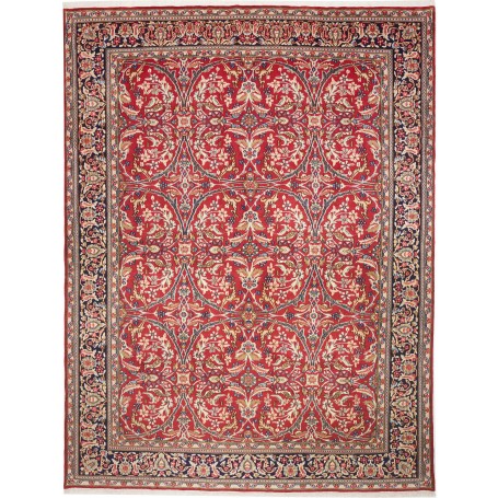 Tappeto Kerman Persia Floreale Rosso Blu Crema 288x380 Cm