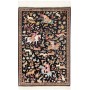 Tappeto Ghom Seta Persia Astratto Sfondo Nero Policromo 60x9