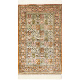 Tappeto Ghom Seta Persia Astratto Arancio Pastello 77x123 Cm
