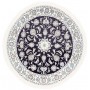 Tappeto Nain Kashmar Persia Medaglione Blu Notte Avorio 144x