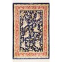 Tappeto Ghom Seta Persia Floreale Blu Notte Rosso 97x147 Cm