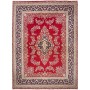 Tappeto Kerman Persia Medaglione Rosso Blu Notte 300x402 Cm