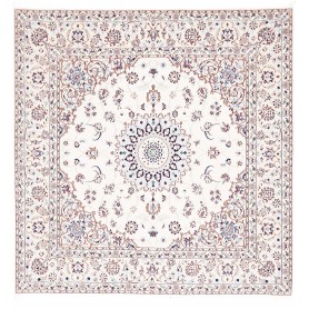 Tappeto Nain 6la Persia Medaglione Crema Blu 168x173 Cm