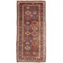 Tappeto Antico Astratto Rosso Blu 150x322 Cm