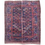 Tappeto Antico Geometrico Blu Rosso 184x215 Cm