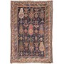 Tappeto Antico Astratto Blu Rosso 170x252 Cm