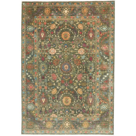 Tappeto Shahi Fine Pakistan Floreale Verde Policromo 206x297