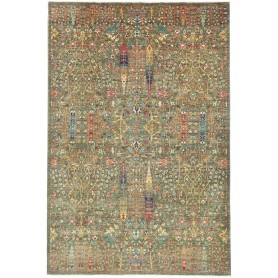 Tappeto Shahi Fine Pakistan Astratto Verde Multicolore 205x3