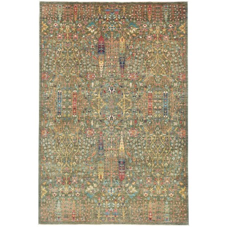 Tappeto Shahi Fine Pakistan Astratto Verde Multicolore 205x3