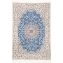 Tappeto Nain 9la Persia Medaglione Azzurro Crema 103x156 Cm