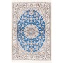 Tappeto Nain 9la Persia Medaglione Blu Crema 104x155 Cm