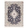 Tappeto Nain 6la Persia Medaglione Blu Crema 95x127 Cm