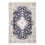 Tappeto Nain 6la Persia Medaglione Blu Scuro Avorio 81x120 C
