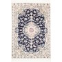 Tappeto Nain 6la Persia Medaglione Blu Scuro Crema 82x116 Cm