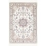 Tappeto Nain 6la Persia Medaglione Avorio Blu 82x120 Cm