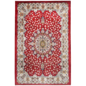 Tappeto Ardakan Persia Medaglione Rosso Crema 352x530 Cm