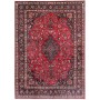 Tappeto Mashad Persia Medaglione Rosso Blu 347x487 Cm