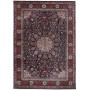 Tappeto Mashad Persia Medaglione Blu Rosso 346x503 Cm