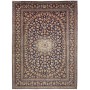 Tappeto Kashan Persia Medaglione Blu Notte Avorio 305x412 Cm