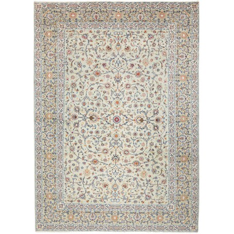 Tappeto Kashan Persia Floreale Verde Chiaro Policromo 260x37