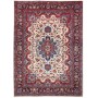 Tappeto Mashad Persia Medaglione Crema Blu 247x350 Cm