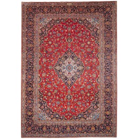 Tappeto Ardakan Persia Medaglione Rosso Blu 300x425 Cm