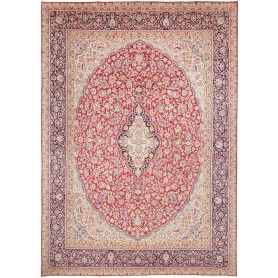 Tappeto Ardakan Persia Medaglione Rosso Blu 273x387 Cm