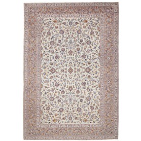 Tappeto Kashan Persia Floreale Avorio Blu 296x426 Cm