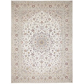 Tappeto Kashan Persia Medaglione Avorio Bordeaux 300x403 Cm