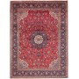 Tappeto Sarough Persia Medaglione Rosso Blu 296x402 Cm