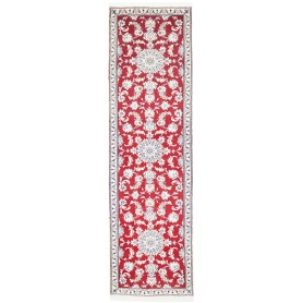 Tappeto Nain Kashmar Persia Medaglione Rosso Crema 80x293 Cm