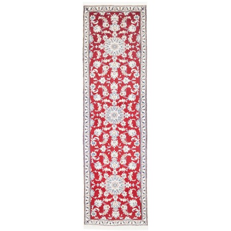 Tappeto Nain Kashmar Persia Medaglione Rosso Crema 80x293 Cm