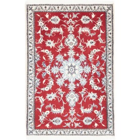 Tappeto Nain Kashmar Persia Medaglione Rosso Crema 90x138 Cm