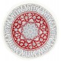 Tappeto Nain Kashmar Persia Medaglione Rosso Avorio 200x202