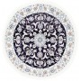 Tappeto Nain Kashmar Persia Medaglione Blu Bianco 140x145 Cm