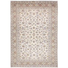Tappeto Kashan Persia Floreale Crema Blu 238x343 Cm