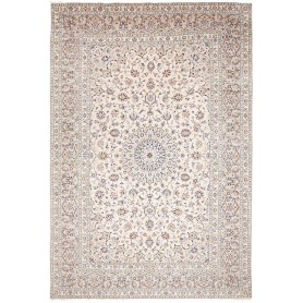 Tappeto Kashan Persia Medaglione Crema Blu 243x356 Cm