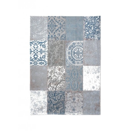 tappeto moderno Louis De Poortere Vintage Patchwork Bruges Blue 8981