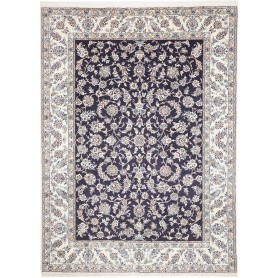 Tappeto Nain Kashmar Persia Floreale Blu Notte Crema 250x337