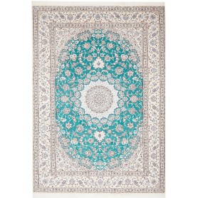 Tappeto Nain 9la Persia Verde Acqua Crema 248x355 cm