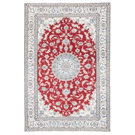 Tappeto Nain Kashmar Persia Rosso Crema 198x293 cm
