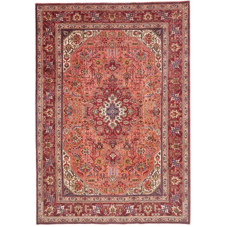 Tappeto Tabriz Persia Terracotta Rosso Borgogna 206x296 cm