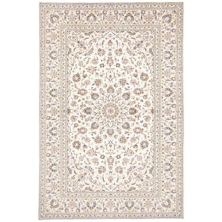 Tappeto Kashan Persia Crema Blu 194x296 cm
