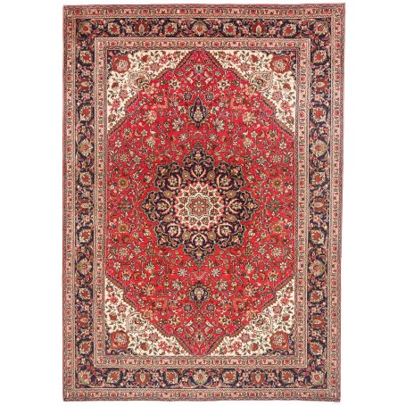 Tappeto Tabriz Persia Rosso Blu Scuro 207x293 cm