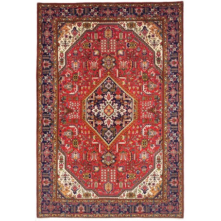 Tappeto Tabriz Persia Rosso Blu Navy 205x303 cm
